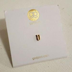 Gorjana Initial Stud Earring - "U"
